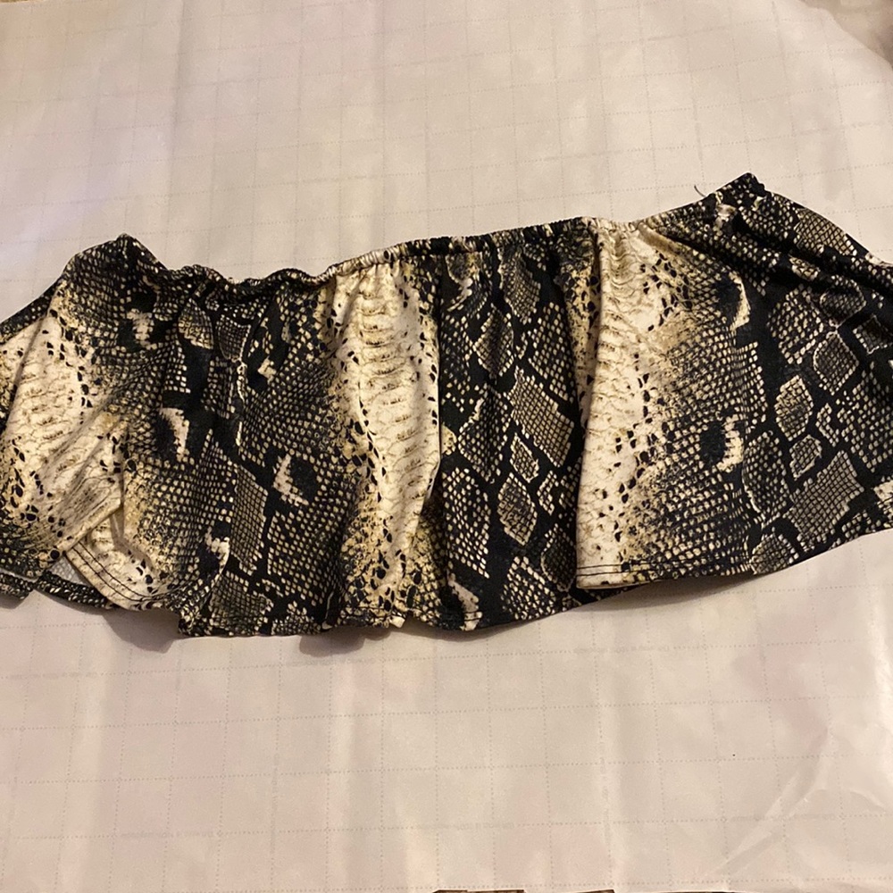 Snake skin swim top